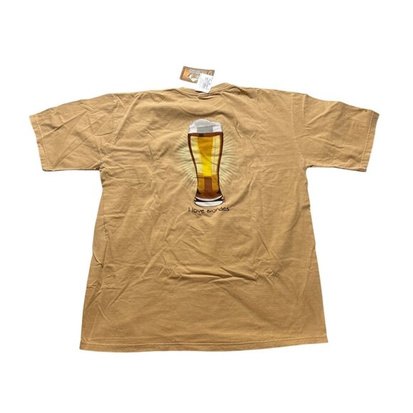 Crazy Shirts "I Love Blondes" Cotton T-Shirt With Beer Glass Print Size XXL NWT - Picture 2 of 7